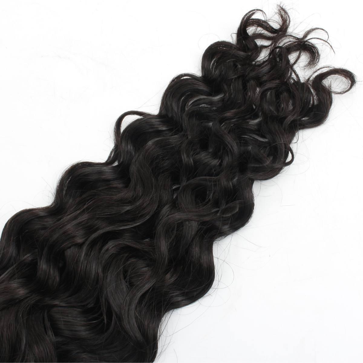 Beach Wave Bulk Human Hair Extensions