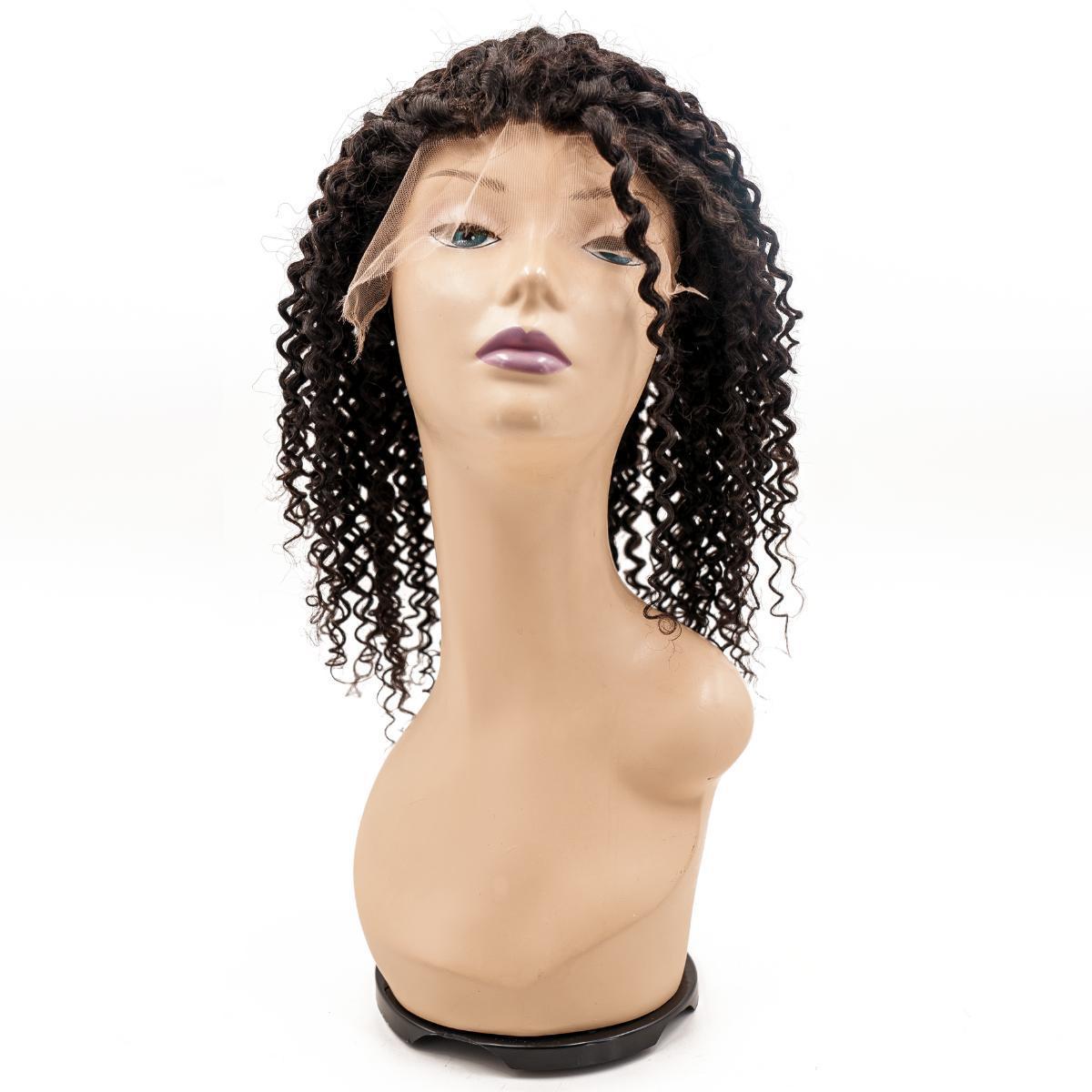 Curly Mono Lace Front PU Medical Wig